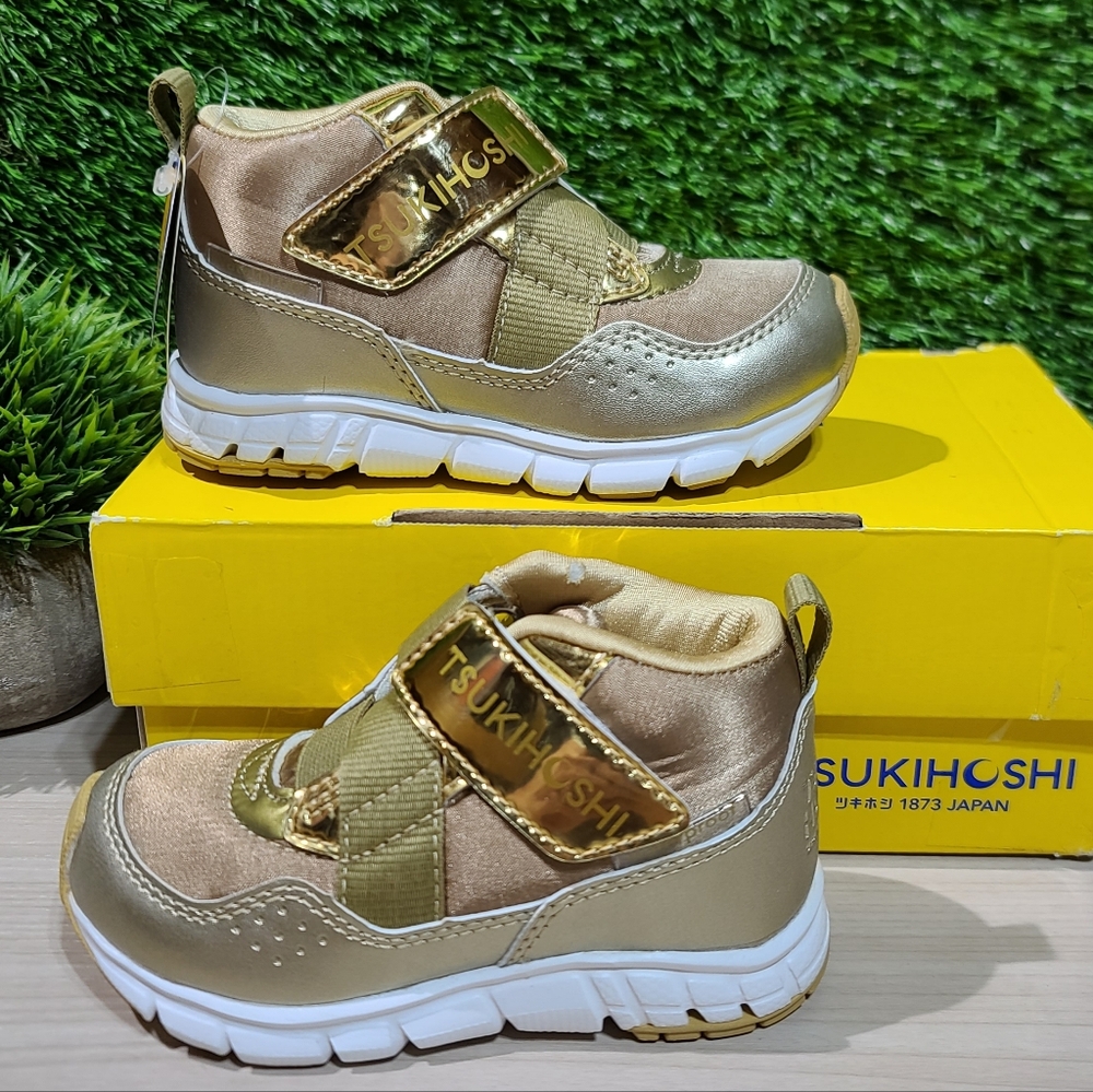 Tsukihoshi Kids' Tokyo shoes - Gold/Honey - 8 Toddler(1-4 years) New